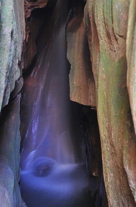 A cachoeira da Andorinha, nascente mais popular do Rio das Velhas.