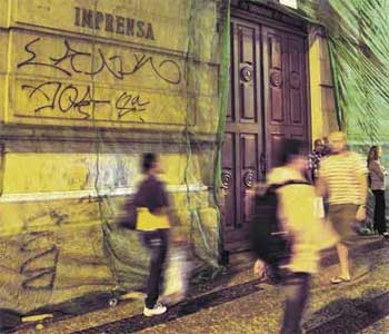 Pichação na Imprensa Oficial: punição branda e combate ineficaz (Marcos Vieira/EM/D.A Press)