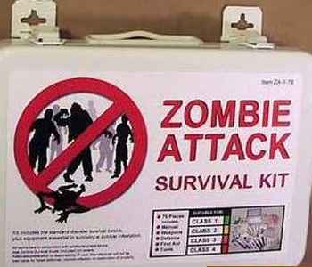 Kit de sobrevivência inclui armas para atacar zumbis (Reprodução/Internet)