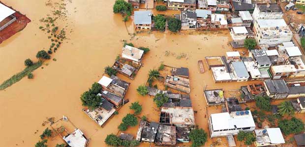 Enchente em Muriaé no início do ano