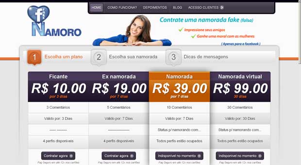 Reprodução/ namorofake.com.br Reprodução/ namorofake.com.br