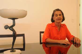 'Saímos da Pampulha na hora certa', diz a aposentada Júlia Becattini (Cristina Horta/EM/D.A Press)