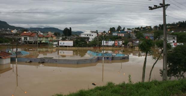 Rio do Sul é a cidade mais atingida pelas chuvas, mais de 350 residências estão interditadas (Homero Buzzi/SDR Rio do Sul ) Rio do Sul é a cidade mais atingida pelas chuvas, mais de 350 residências estão interditadas (Homero Buzzi/SDR Rio do Sul )