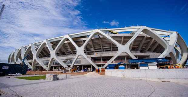 A Andrade Gutierrez informou que os trabalhos na Arena Amazônia foram interrompidos neste sábado em 'respeito à memória' do operário (Reprodução / http://arenadaamazonia.com.br) A Andrade Gutierrez informou que os trabalhos na Arena Amazônia foram interrompidos neste sábado em 'respeito à memória' do operário (Reprodução / http://arenadaamazonia.com.br)