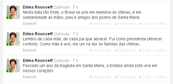 Reprodução/Twitter @dilmabr Reprodução/Twitter @dilmabr