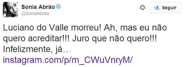 Reprodução Internet/Twitter Reprodução Internet/Twitter