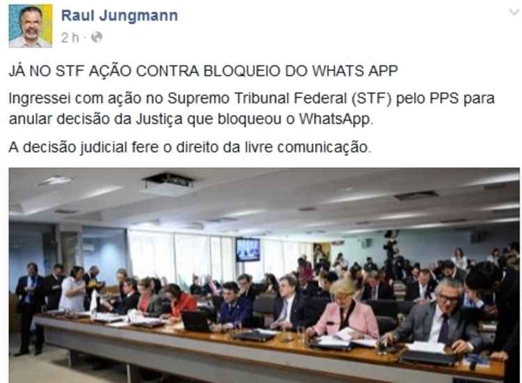 Reprodução/Facebook Reprodução/Facebook