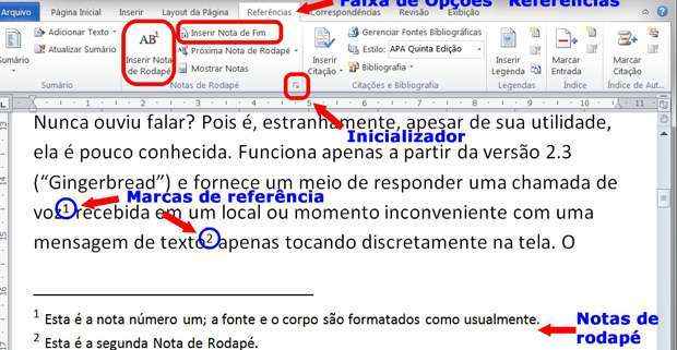 Inserir notas de rodapé e notas de fim - Suporte da Microsoft